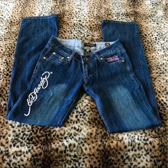 Ed Hardy Cross Embroidered Jeans - Picture 7 of 8